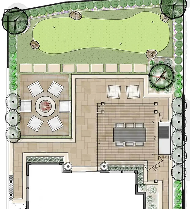 2D Landscape Design Plans & Construction Documents