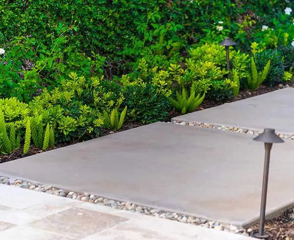 Large Concrete Pavers & Landscape Lighting Installation