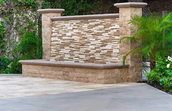 Natural Stone Water Feature Installed in Newport Beach