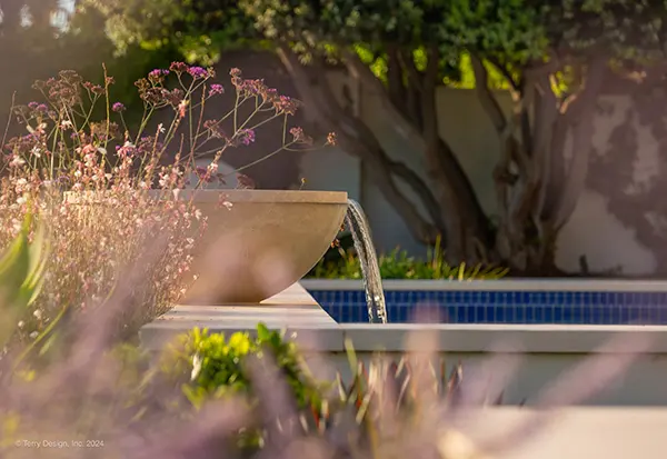 Decorative Water Feature Pottery Detail