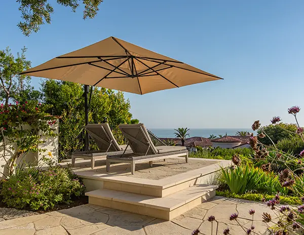 Seating Area with Stone Steps and Paving
