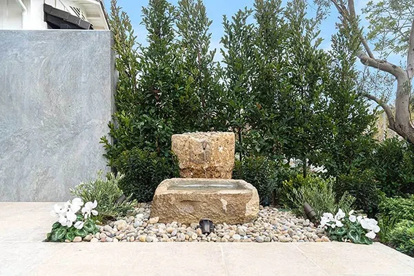 Custom-Built Natural Stone Water Feature